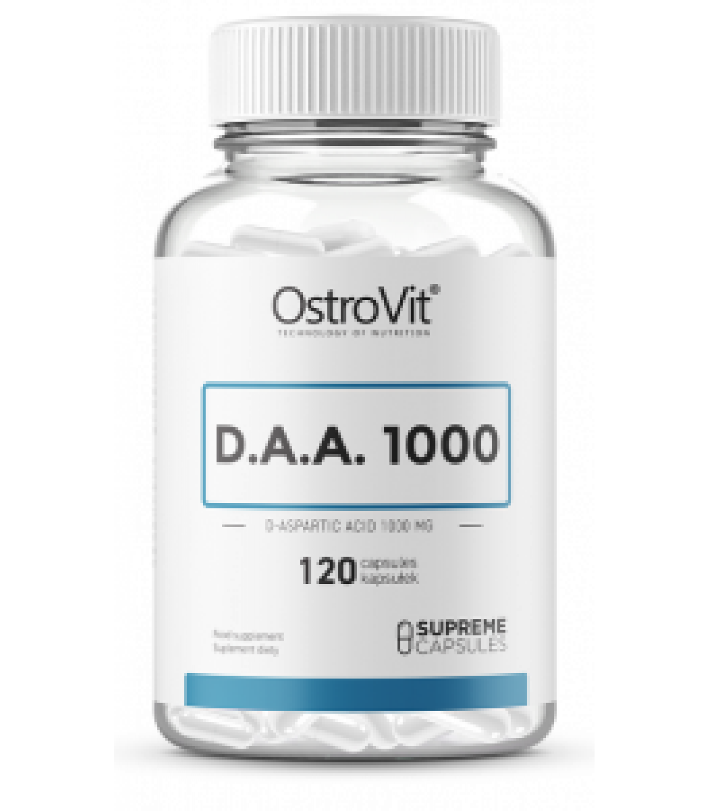 OstroVit - DAA 1000 / D-Aspartic Acid - 120 капсули